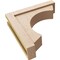 Ekena Millwork 5"W x 20"D x 20"H Thin Emerson Rough Cedar Woodgrain TimberThane Corbel, Primed Tan CORUR05X20X20EMRRCPR - alternate 3